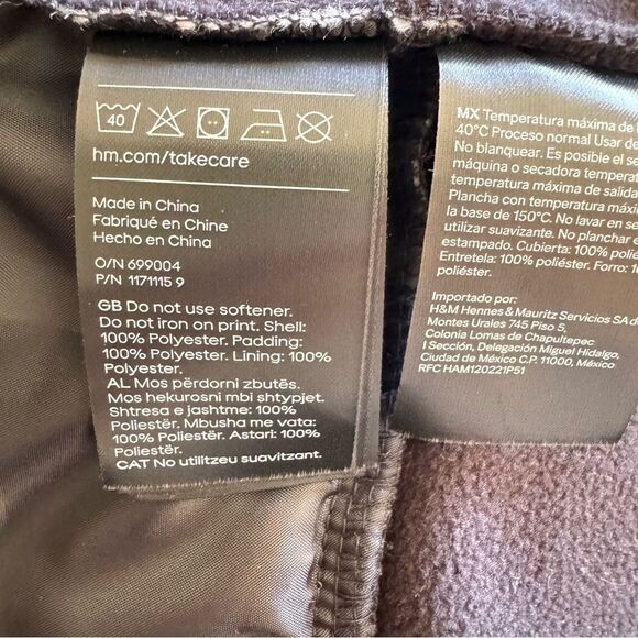 H&M black Hooded Athletic Boys Jacket SZ M #2481 - Picture 11 of 14